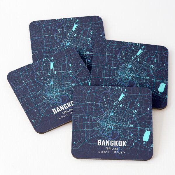 Item preview, Bangkok Midnight City Map designed and sold by HomeLivingCo.