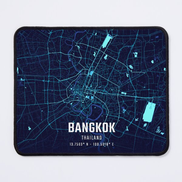 Item preview, Bangkok Midnight City Map designed and sold by HomeLivingCo.