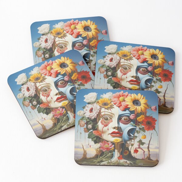 Item preview, Surreal flowers, faces, landscape, melancholy, dream world, fairy tale designed and sold by G-M-Designs.