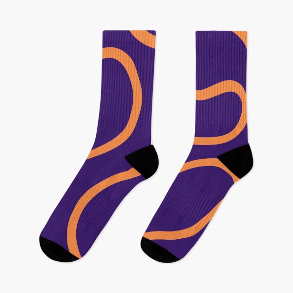 Item preview, Purple and Orange Minimal Curves Lines Abstract Artwork designed and sold by patternsoup.