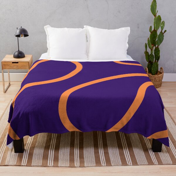Item preview, Purple and Orange Minimal Curves Lines Abstract Artwork designed and sold by patternsoup.