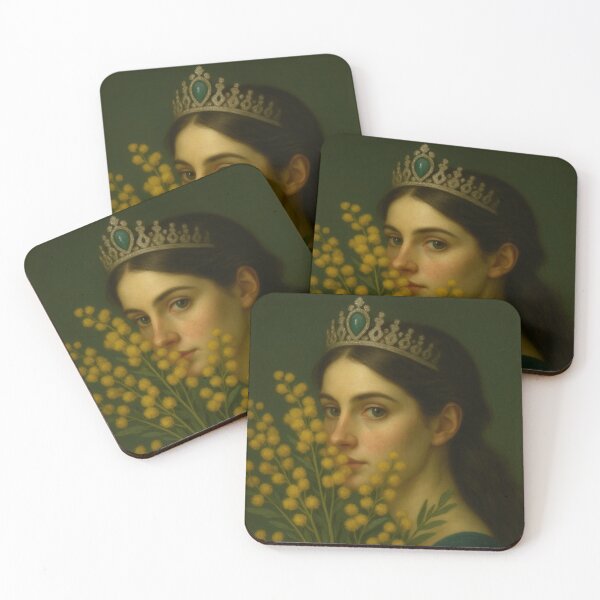 Item preview, The Queen of Mimosa | French Neoclassical Portrait designed and sold by CARRAANN.