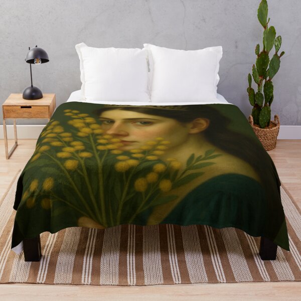 Item preview, The Queen of Mimosa | French Neoclassical Portrait designed and sold by CARRAANN.