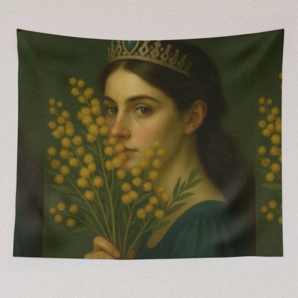 Item preview, The Queen of Mimosa | French Neoclassical Portrait designed and sold by CARRAANN.