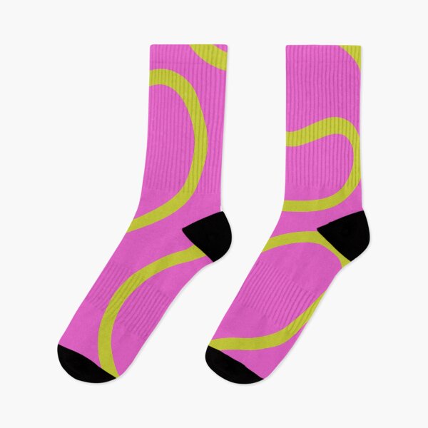Item preview, Pink and Yellow Minimal Curves Lines Abstract Artwork designed and sold by patternsoup.
