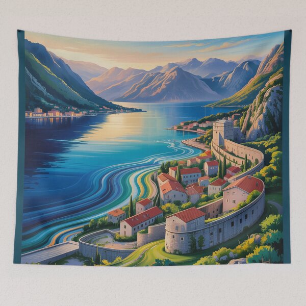 Item preview, A ancient fortress of Kotor, Montenegro. designed and sold by Lilashakti ⭐️ ⭐️ ⭐️ ⭐️ ⭐️.