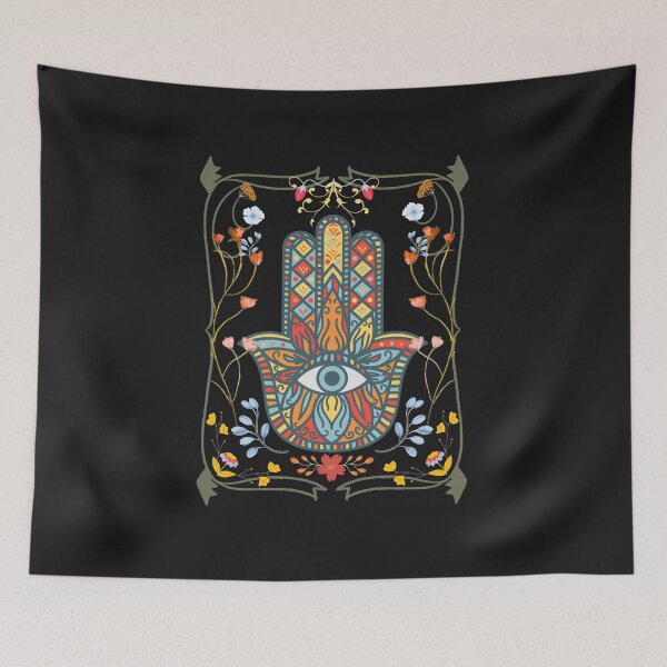 Item preview, Floral Hamsa Hand Protector designed and sold by JuanaDesigns.
