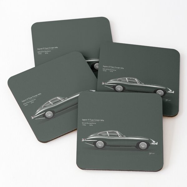 Item preview, 1964 E-Type Coupe, Racing Green. designed and sold by Tunstall Illustration.