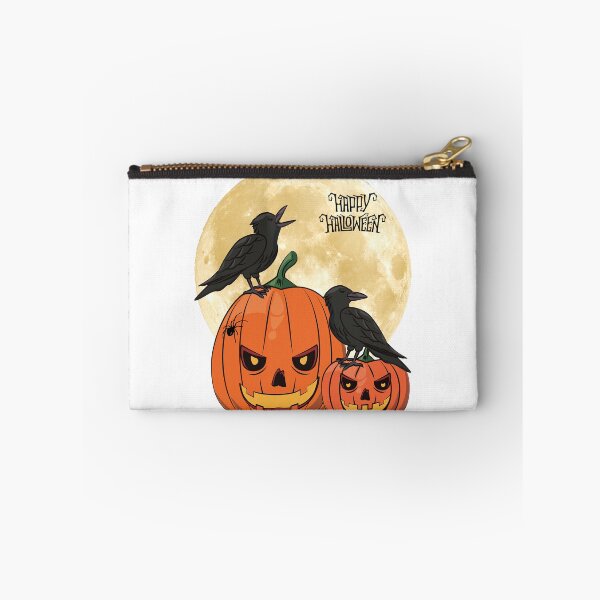 Item preview, Happy Halloween with Jack-o'-Lanterns and Ravens. designed and sold by Dinasshop.