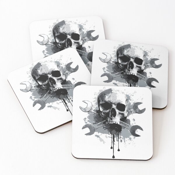 Item preview, Grunge skull with wrenches – Industrial metal design designed and sold by drizzd.