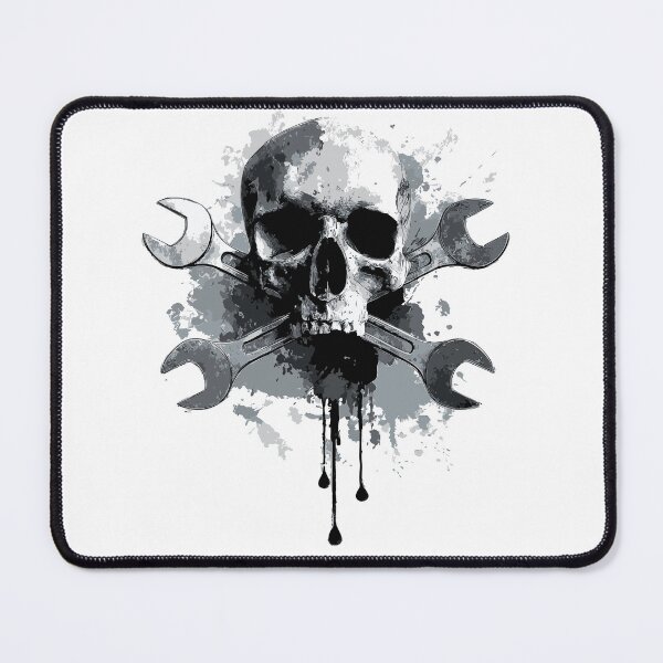 Item preview, Grunge skull with wrenches – Industrial metal design designed and sold by drizzd.
