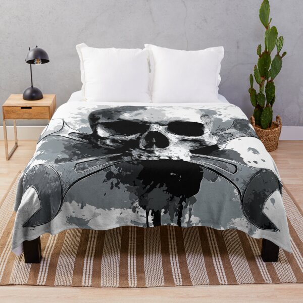 Item preview, Grunge skull with wrenches – Industrial metal design designed and sold by drizzd.
