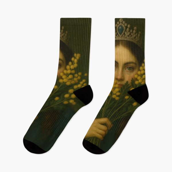 Item preview, Les Fleurs du Mimosa – Neoclassical Portrait of a Lady | 19th Century Art designed and sold by CARRAANN.