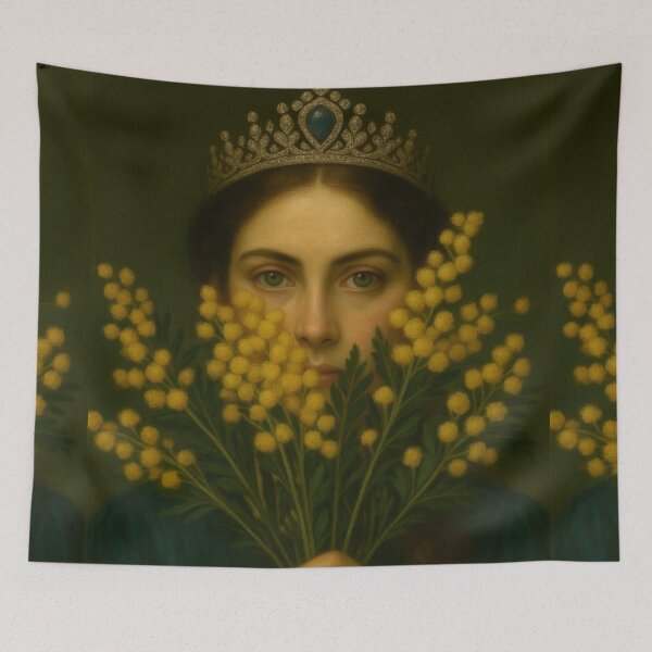 Item preview, Les Fleurs du Mimosa – Neoclassical Portrait of a Lady | 19th Century Art designed and sold by CARRAANN.