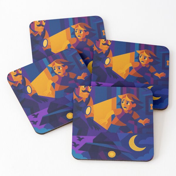 Item preview, THE PURSUIT – The Game of Fear | Unique Colorful Hello Neighbor Cubism Fan Art Design designed and sold by Owlic.artwear.