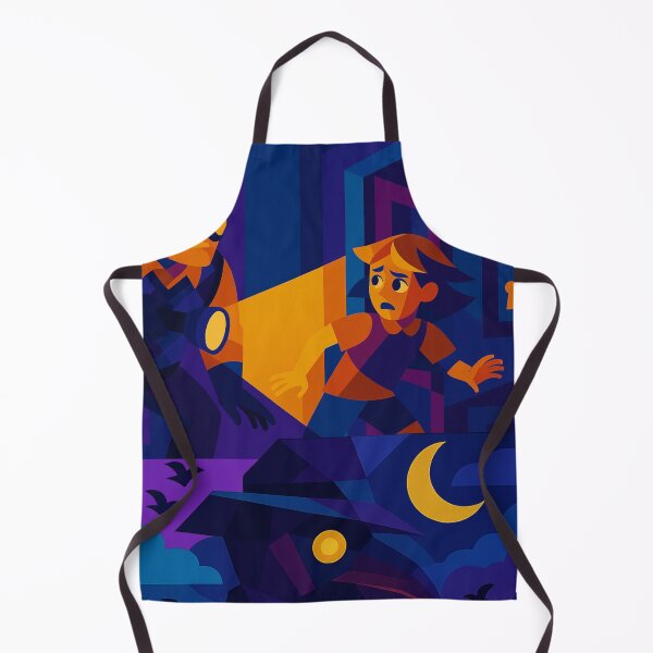 Item preview, THE PURSUIT – The Game of Fear | Unique Colorful Hello Neighbor Cubism Fan Art Design designed and sold by Owlic.artwear.
