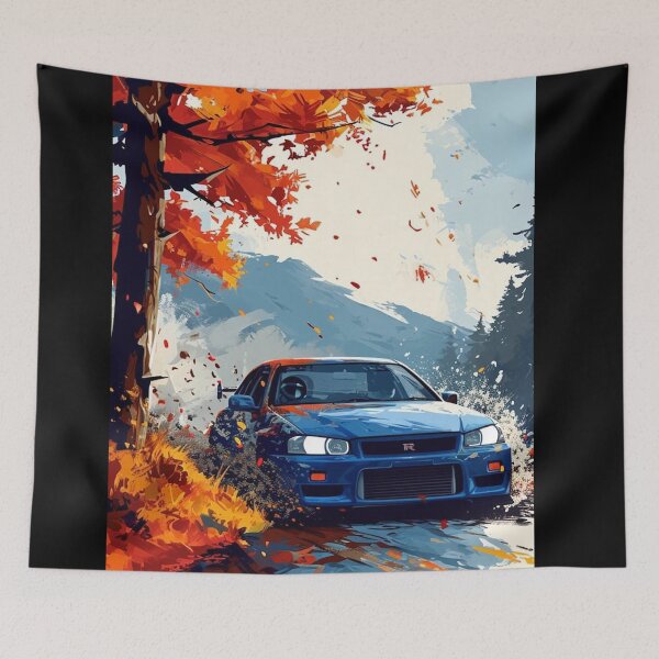 Item preview, Nissan Skyline R34 GTR – JDM Icon & Street Racing Poster designed and sold by Road To Track.