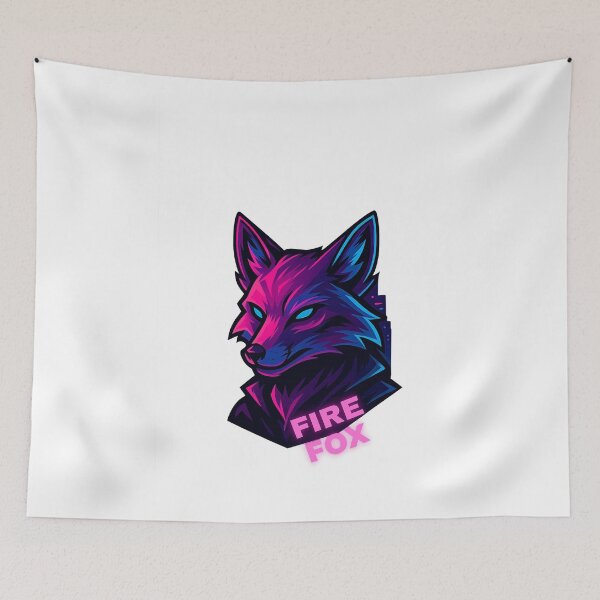 Item preview, Neon fox in pink and purple design designed and sold by Gletschie.