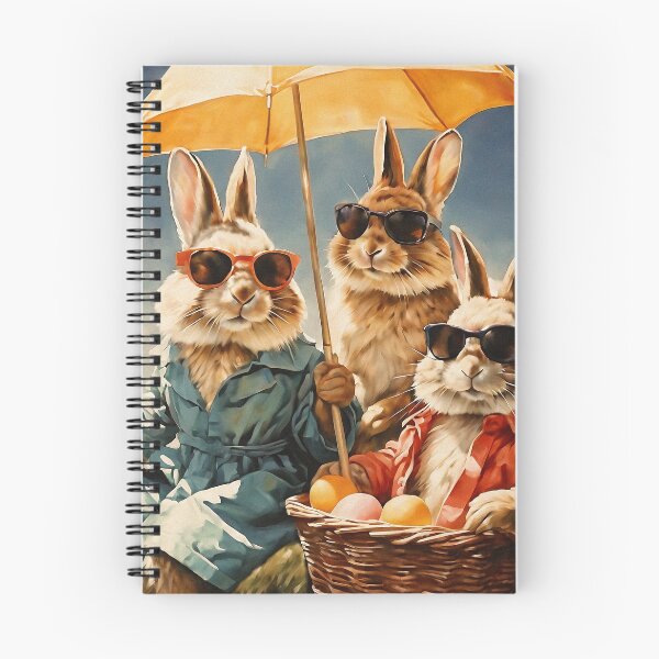Item preview, Vintage Animal Art: Comfy Rabbits with Sunglasses | Animal Art | Oil Painting | Vintage Art | Gift for Easter designed and sold by UnhingedBird.