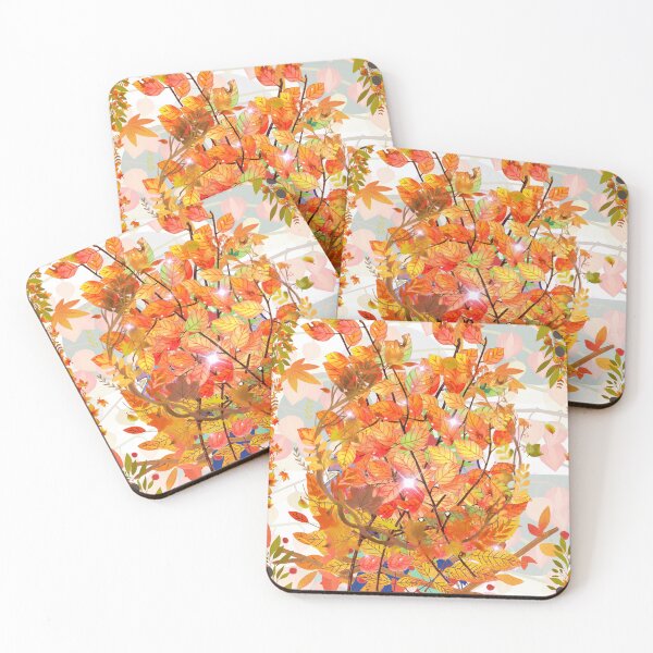 Item preview, Soft Red Leaf Mashup | Coral & Orange Nature Aesthetic ? designed and sold by BlessedStudio31.