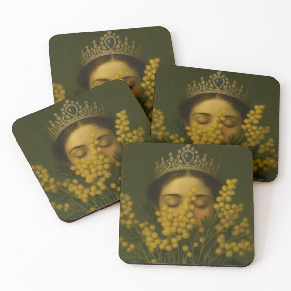 Item preview, Les Yeux Fermés au Mimosa – French Portrait of a Lady | 19th Century Art designed and sold by CARRAANN.