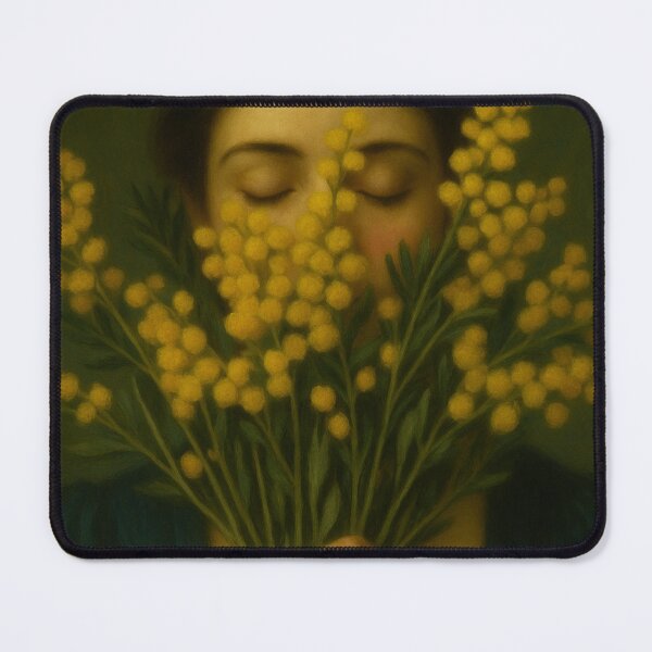 Item preview, Les Yeux Fermés au Mimosa – French Portrait of a Lady | 19th Century Art designed and sold by CARRAANN.
