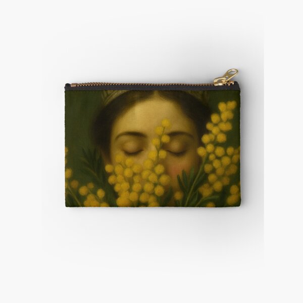 Item preview, Les Yeux Fermés au Mimosa – French Portrait of a Lady | 19th Century Art designed and sold by CARRAANN.