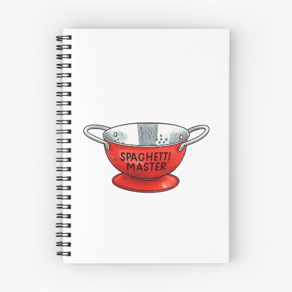 Item preview, Spaghetti Master Red Colander Illustration designed and sold by Pacika.