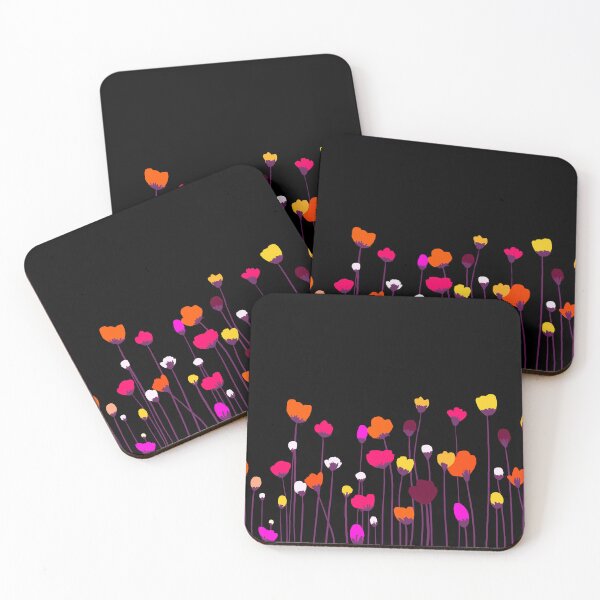 Artikelvorschau, Lebendige Wildblumen-Silhouette-Kunst entworfen und verkauft von Dreamy Ocean Art.