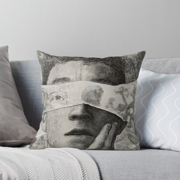 Item preview, Surreal Portrait of Hidden Realities – Emotional Crosshatched Art Print designed and sold by Psycho-Crazy.