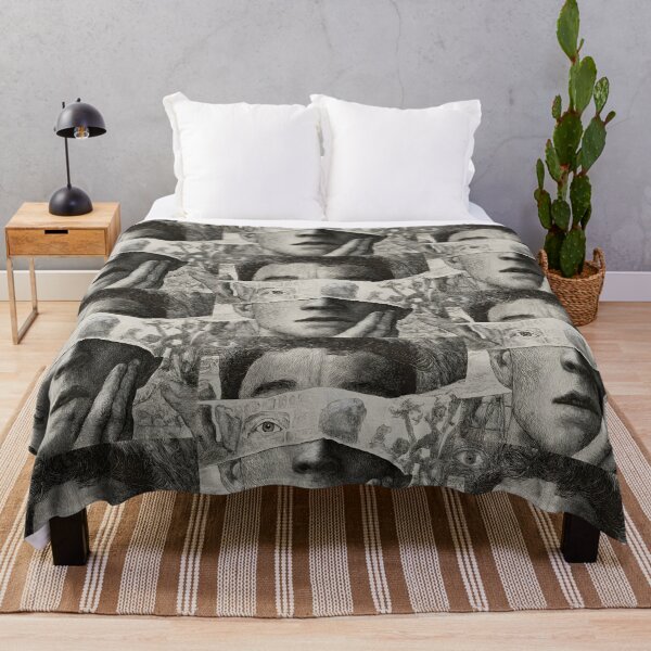 Item preview, Surreal Portrait of Hidden Realities – Emotional Crosshatched Art Print designed and sold by Psycho-Crazy.