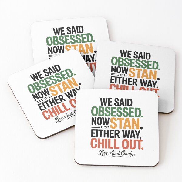 Item preview, Ask Aunt Candy - Obsessed vs Stan - Funny Generational Fandom Slang designed and sold by Random Candy Studio.