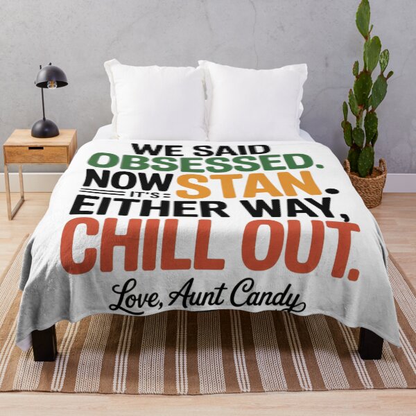 Item preview, Ask Aunt Candy - Obsessed vs Stan - Funny Generational Fandom Slang designed and sold by Random Candy Studio.
