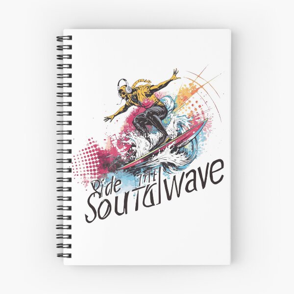 Item preview, Súbete a la ola sonora surfeando sobre una gigantesca y colorida ola sonora con auriculares puestos. designed and sold by Neon G.