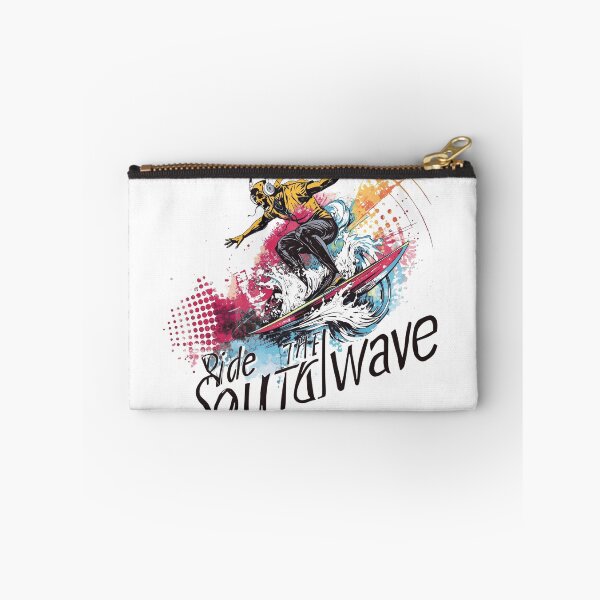 Item preview, Ride the Soundwave surfing on giant colorful soundwave with headphones on 1 designed and sold by Neon G.