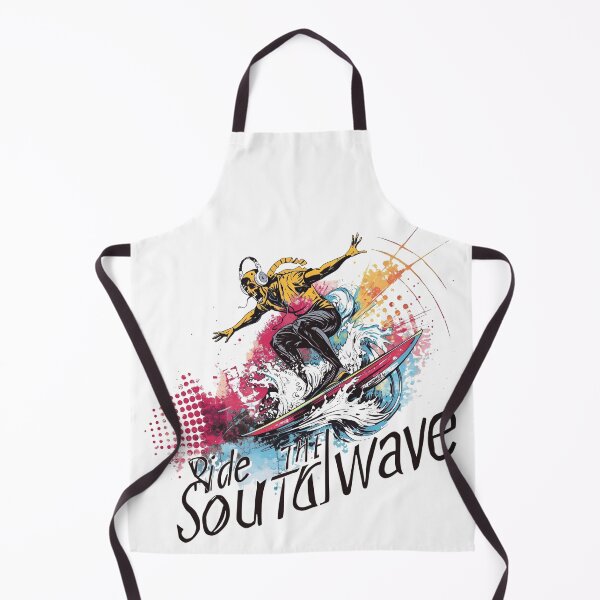 Item preview, Ride the Soundwave surfing on giant colorful soundwave with headphones on 1 designed and sold by Neon G.