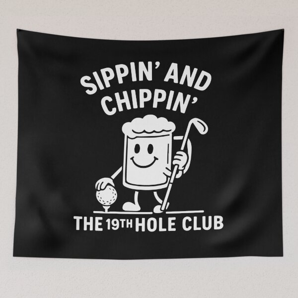 Item preview, Sippin' And Chippin' The 19th Hole Club Golf Fun designed and sold by LuminOrb.