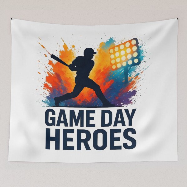 Item preview, game day, heroes, team spirit, sports, outdoors, baseball bat designed and sold by TrueArtVibes.