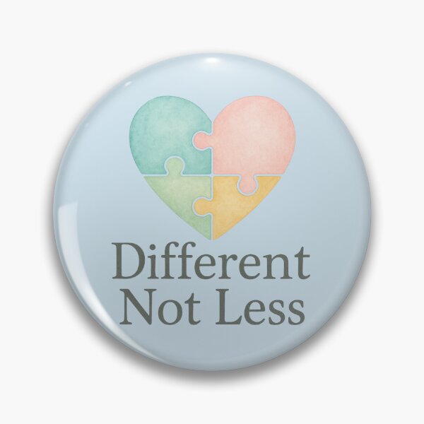 Item preview, Different Not Less – Heart Puzzle Autism Awareness Design designed and sold by Painted Moon by Luna Bee™.
