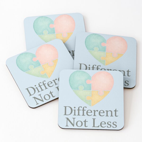 Item preview, Different Not Less – Heart Puzzle Autism Awareness Design designed and sold by Painted Moon by Luna Bee™.
