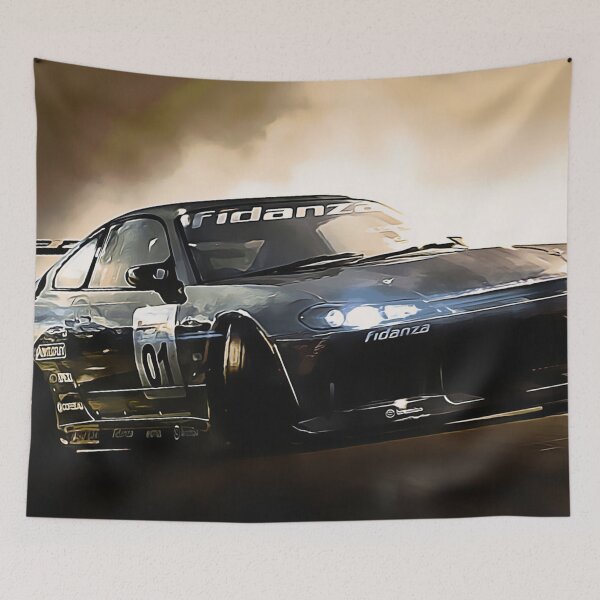 Artikelvorschau, Nissan Silvia Drifting – JDM Street Racing Art Poster entworfen und verkauft von Road To Track.