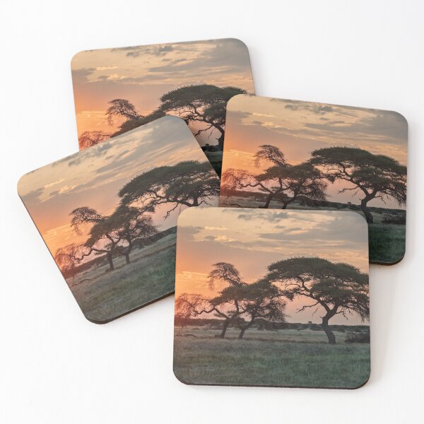 Item preview, Quiet savanna sunset, acacia trees in Botswana designed and sold by DavideAntoniani.