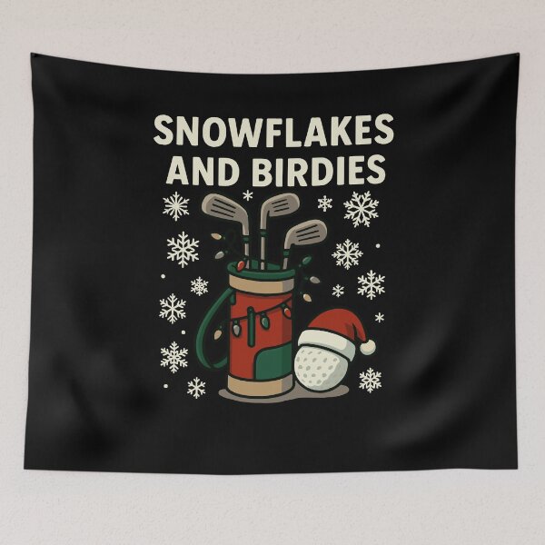 Item preview, Snowflakes And Birdies Holiday Golf Fun designed and sold by LuminOrb.