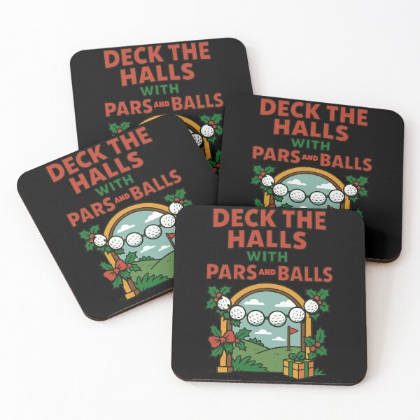 Item preview, Deck The Halls With Pars And Balls Golf Xmas designed and sold by LuminOrb.
