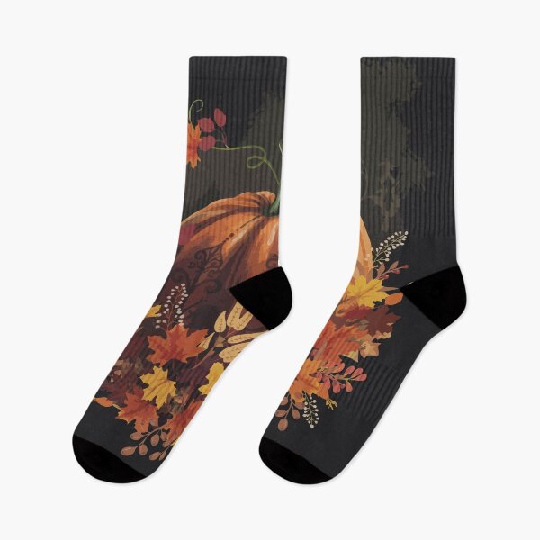 Item preview, Pumpkin and colorful autumn leaves, autumn is coming, pumpkins, halloween, fall, autumn, orange designed and sold by Collagedream.