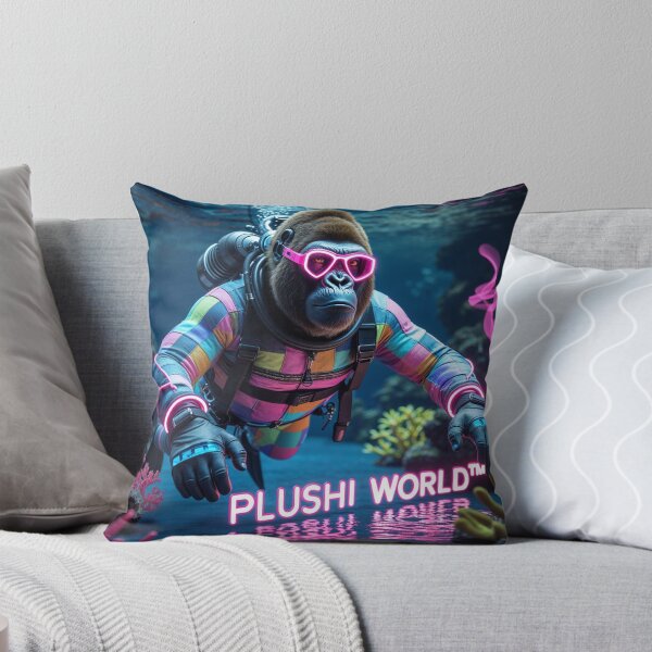 Item preview, Cyber Gorilla Diver - Neon Scuba Adventure designed and sold by PLUSHIWORLDtm.