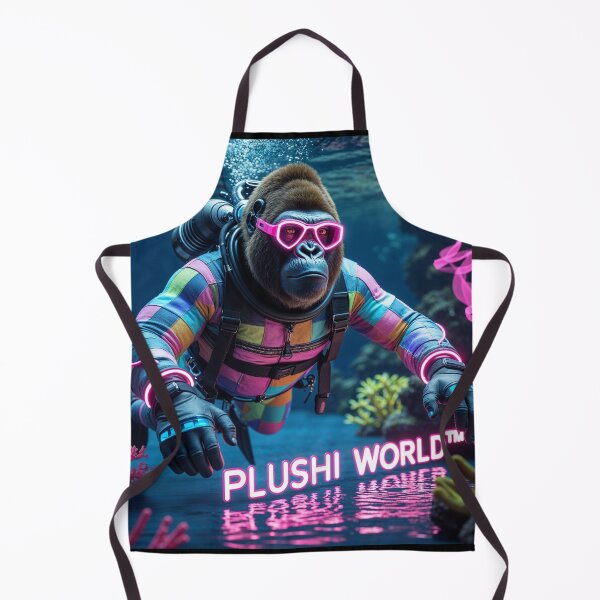 Item preview, Cyber Gorilla Diver - Neon Scuba Adventure designed and sold by PLUSHIWORLDtm.