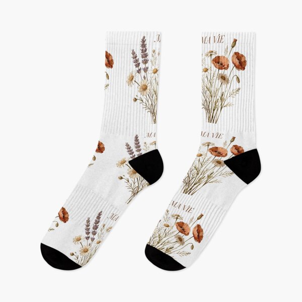 Aperçu de l'œuvre T-shirt graphique vintage à motif floral sauvage « MA VIE » pour femme – Style bohème oversize – Bouquet de fleurs botaniques créée et vendue par Ditstyle.