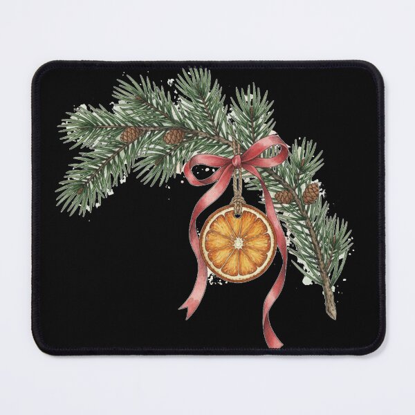 Item preview, Watercolor Christmas Wreath with Orange Slice & Pine Cones designed and sold by A-Szczesniak.
