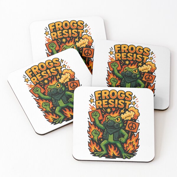 Item preview, Frogs Resist Portland Protest Shirt - Funny Activist Frog Tee Sticker designed and sold by GeniePixel.